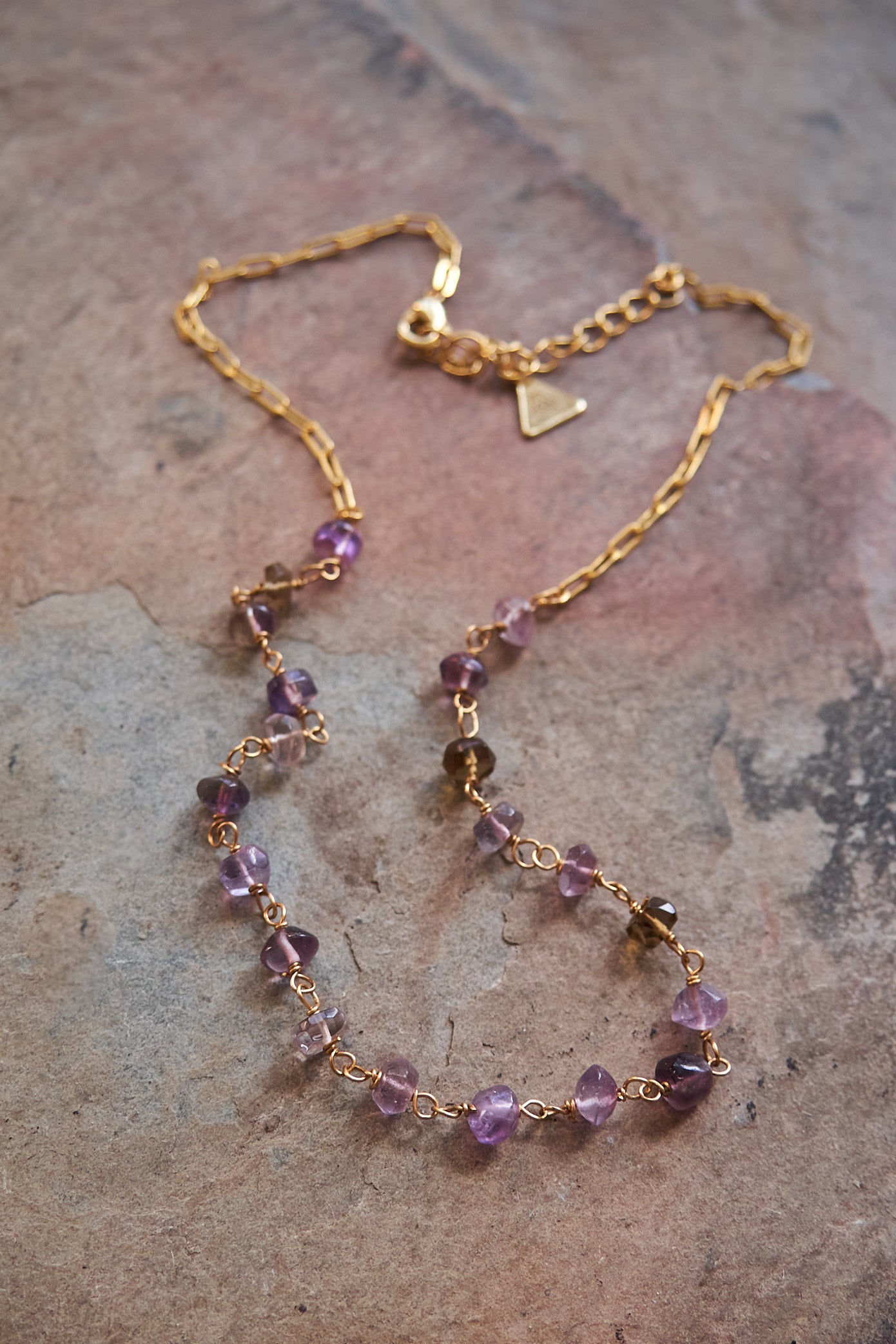 Raw Amethyst choker necklace