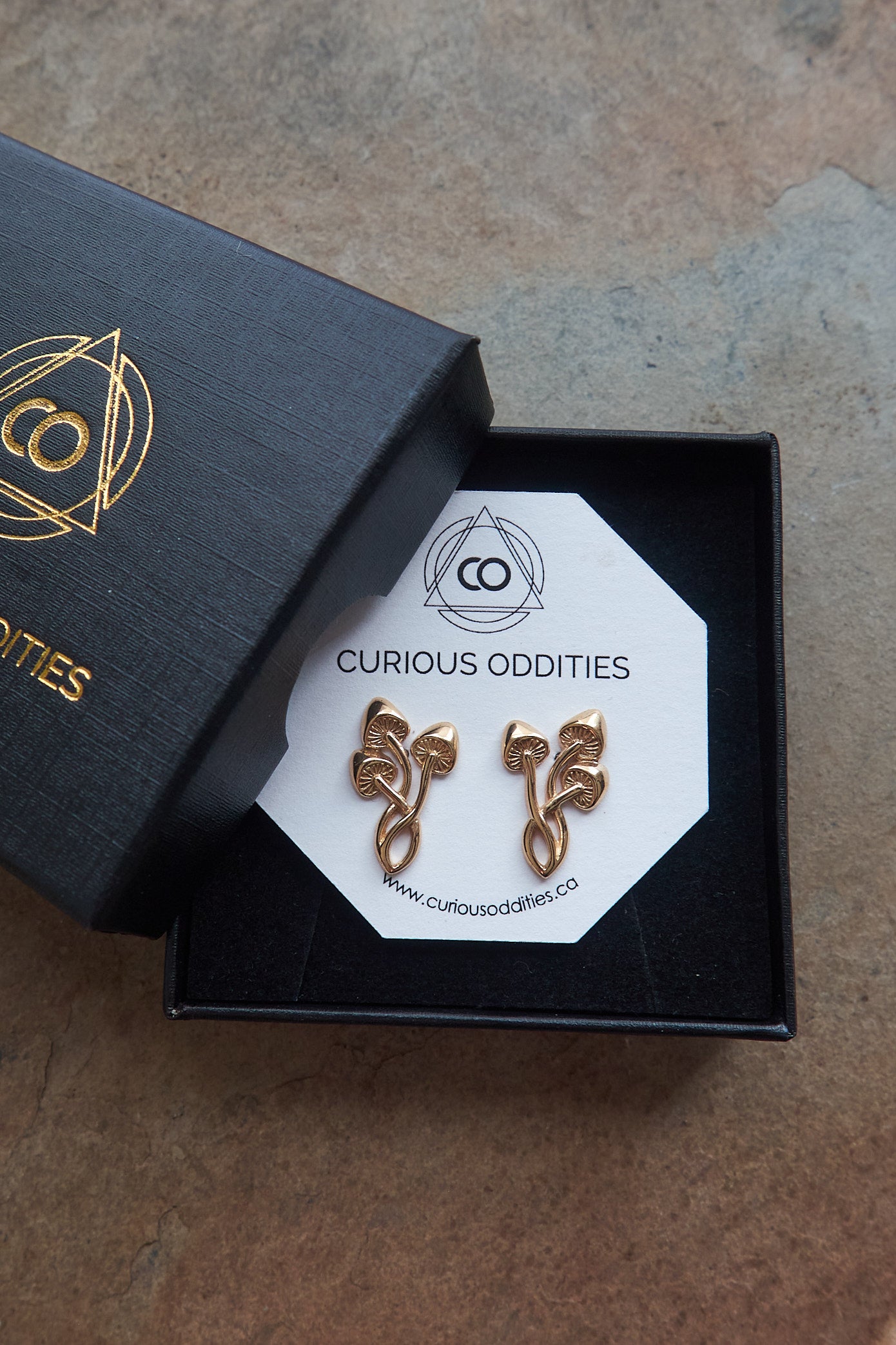 Forager Mushroom Cluster Earrings in Bronze or Silver