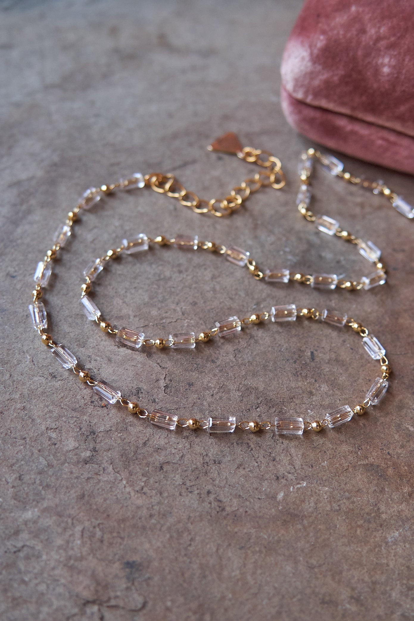 Beaded Crystal Choker Necklace