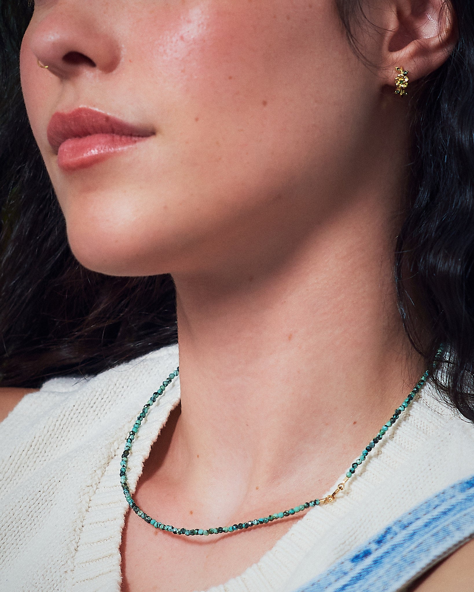 Wild Rose Huggie Earrings