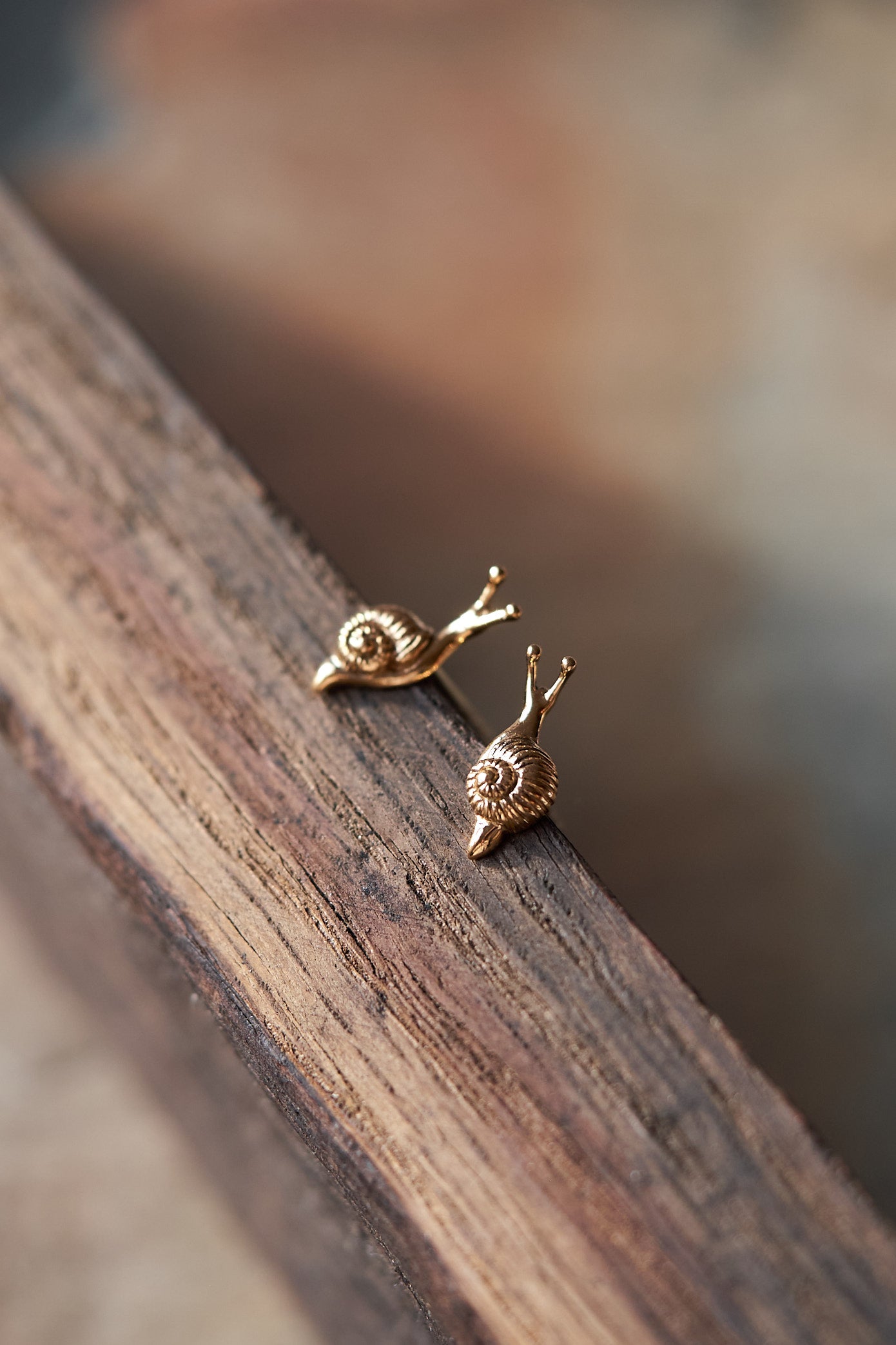Cute Tiny Snail Stud Earrings