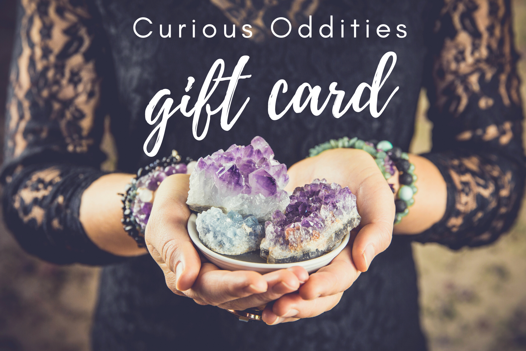 Handmade gemstone and vintage jewelry gift card
