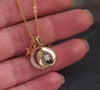 Sparkly celestial keepsake locket necklace