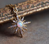Sparkly north star necklace with opal