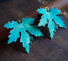 Beautiful Canadian turquoise maple leaf necklaces