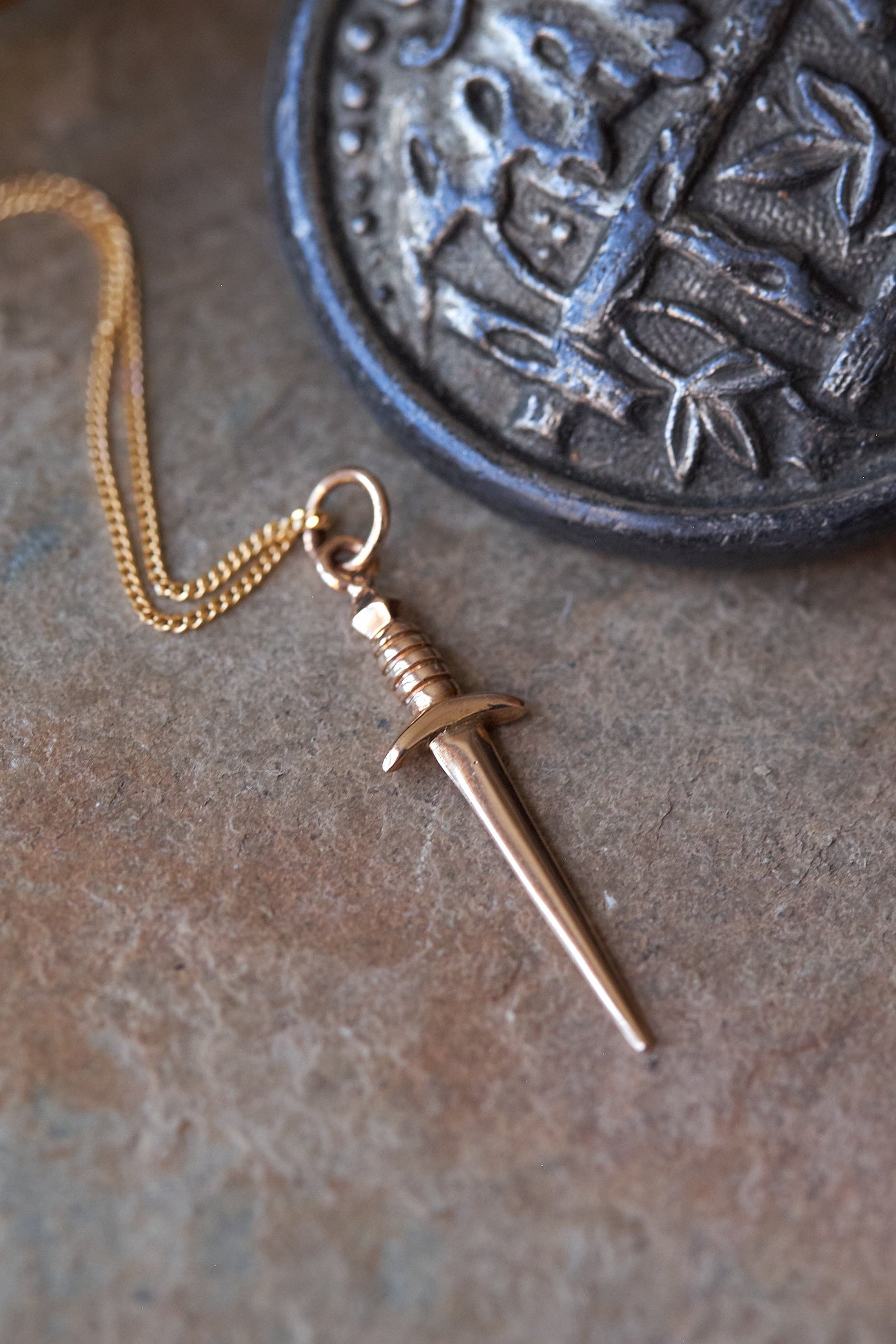 Bronze Dagger Necklace