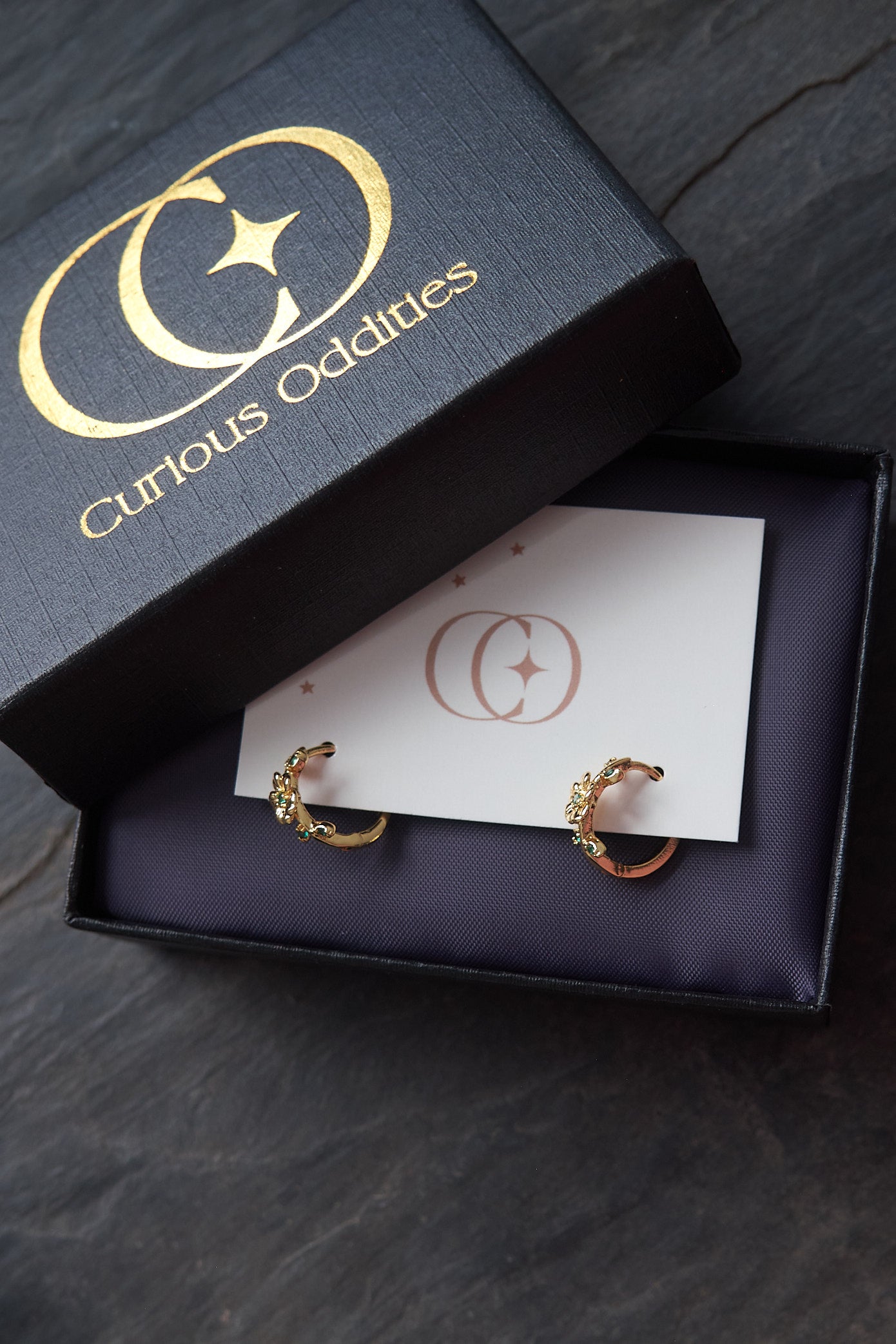 Wild Rose Huggie Earrings