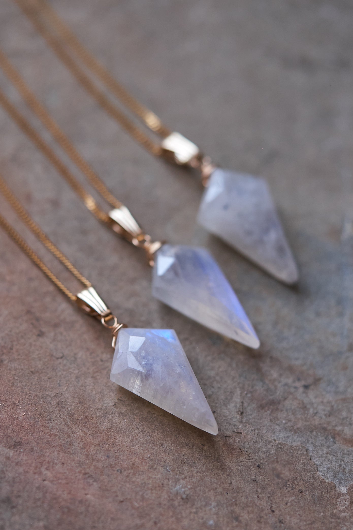 Moonstone dagger necklace