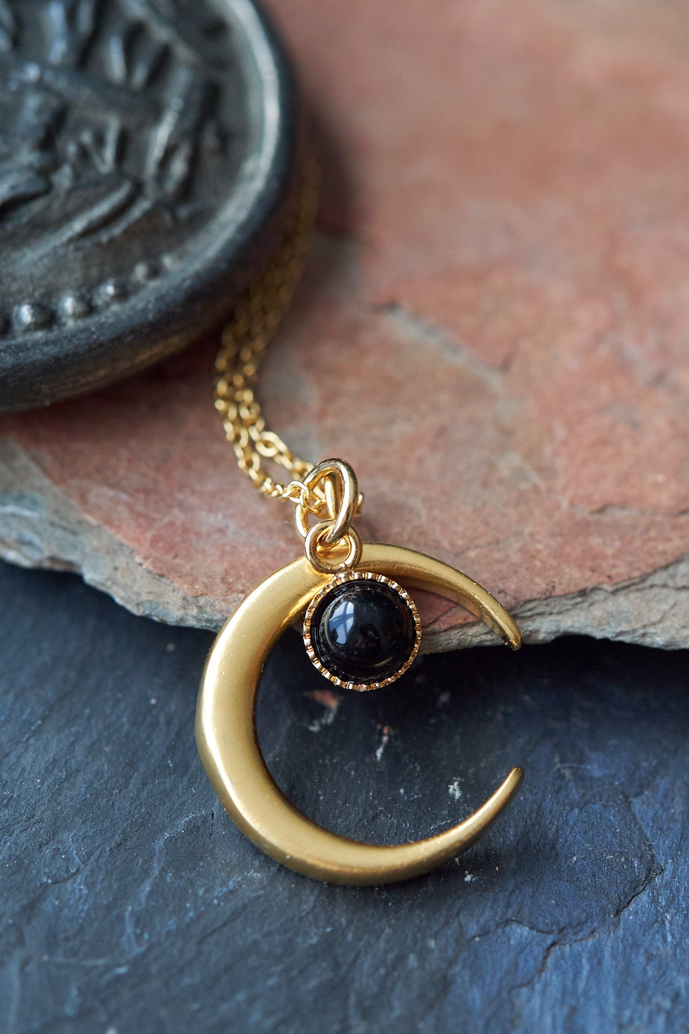 Onyx Moon Necklace