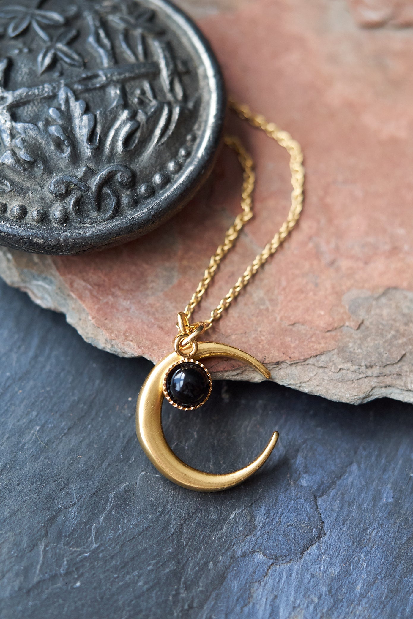 Onyx Moon Necklace