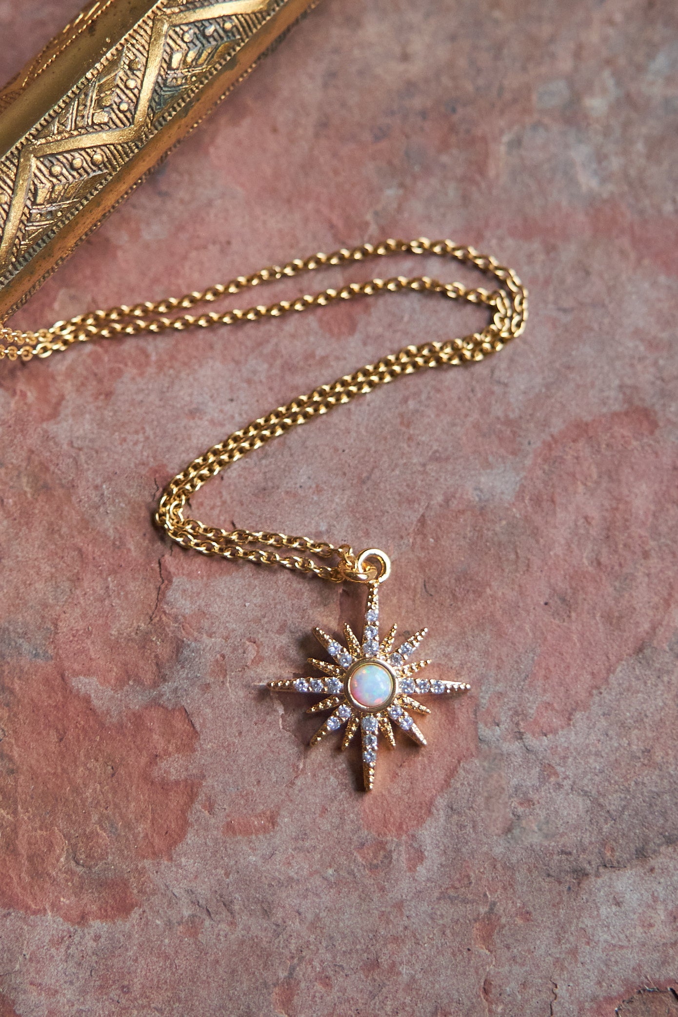 North star opal necklace