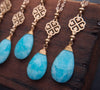 Handmade blue gemstone necklace
