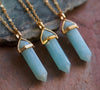Simple turquoise amazonite necklaces
