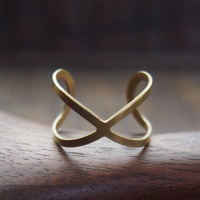 Gold plated infinity ring