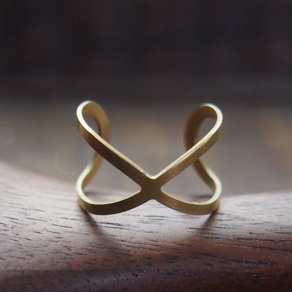 Gold plated infinity ring