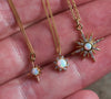 Lightweight gold and opal layering star necklaces