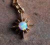 Dainty opal North star necklace
