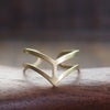 Modern and Minimal Geometric Small Arrow Brass Ring