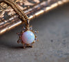 Opal and gold dainty everyday necklace
