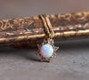 Dainty sun necklace with opal
