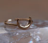 Gold witch moon ring