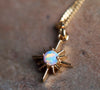 Delicate gold Opal star necklace